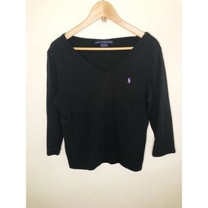 Ralph Lauren Black Polo Long Sleeve